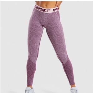 Gymshark Flex Leggings - Dark Ruby Marl/Blush Nude